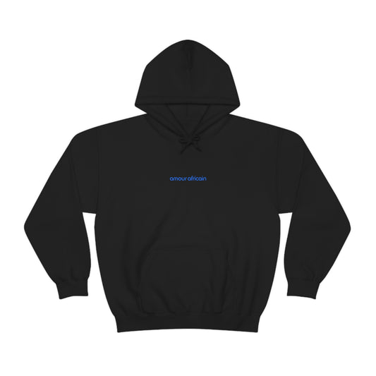Amour Africain Blue Print - Unisex Heavy Blend Hooded Sweatshirt