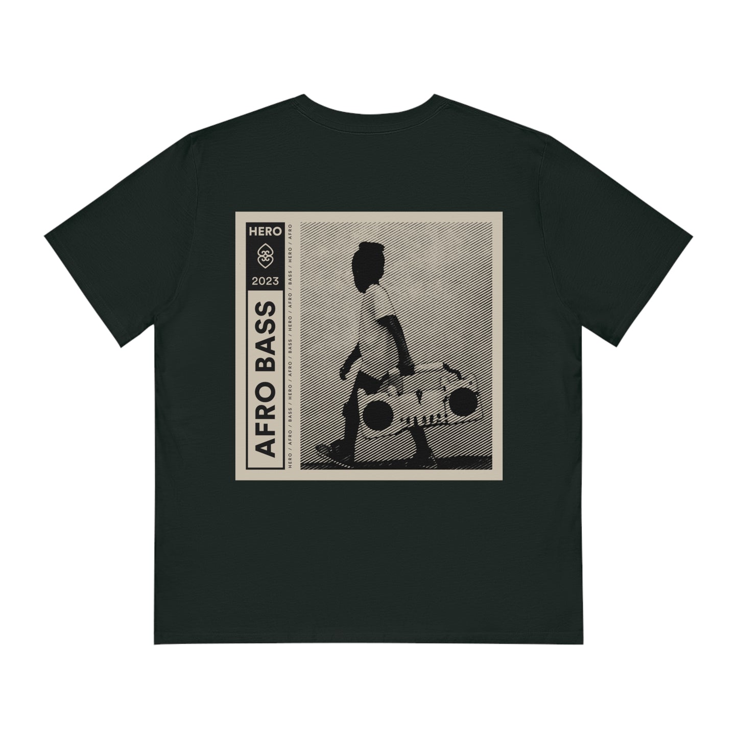 PREMIUM AFROBASS back and front -  Organic Sparker T-shirt